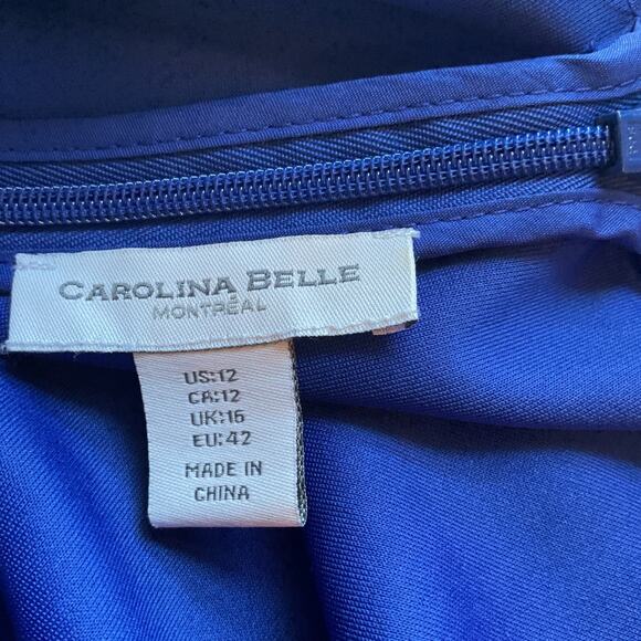 Carolina Belle Royal Blue Scalloped Edges Party/Cocktail Dress 12 - Picture 4 of 6